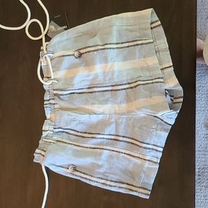 Forever 21 light blue striped shorts
